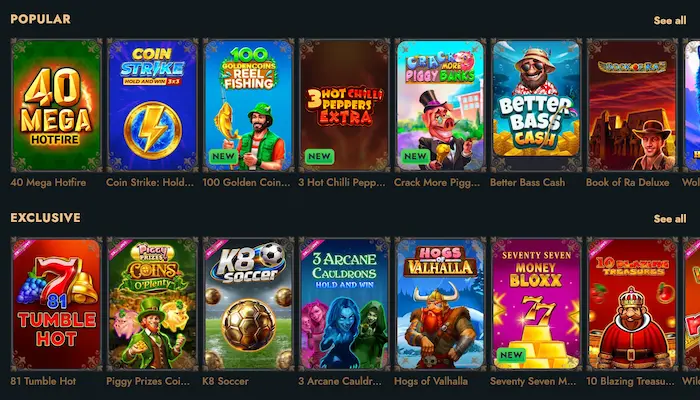 HeroSpin Pokies games